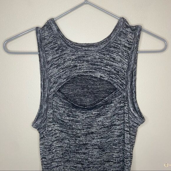 Wilfred Free | Aritzia Grey Marled Front Cut-Out Bodycon Mini Dress Size XS - Picture 2 of 5